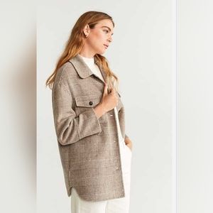 NEW Mango Wool Blend Oversized Shacket